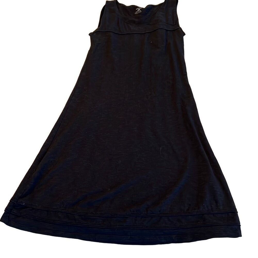 Horny Toad Women's Black Stretch Cotton Blend Sleeveless Shirt Dress Size Small